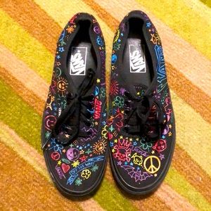 Vans off the wall doodle low pro canvas sneakers UNISEX